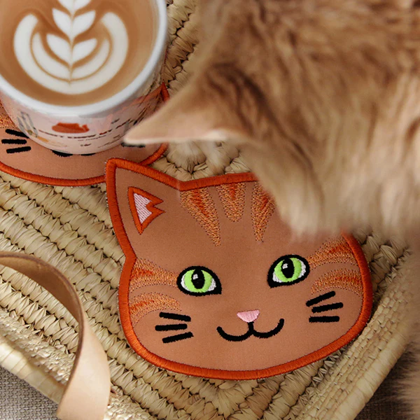 A Cat Face Coasters (In-the-Hoop) Design Pack - Image 16