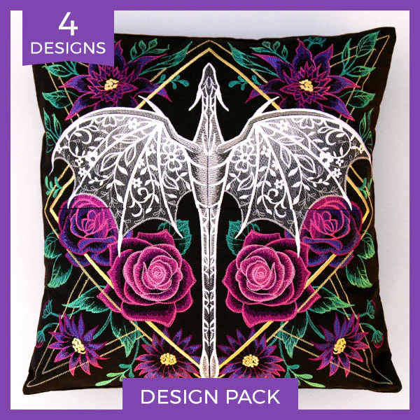 A Dragon & Flowers Panel Scene Design Pack - Image 10