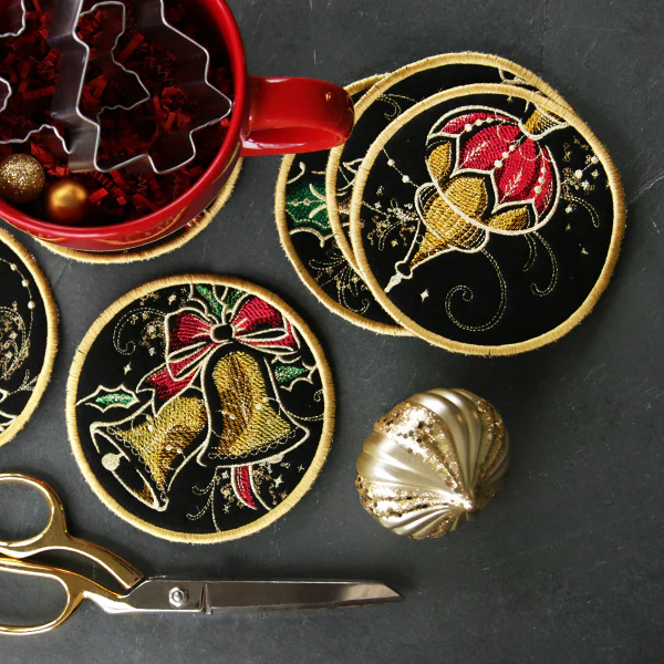 A Gilded Mirage Christmas Coasters (In-the-Hoop) Design Pack - Image 10