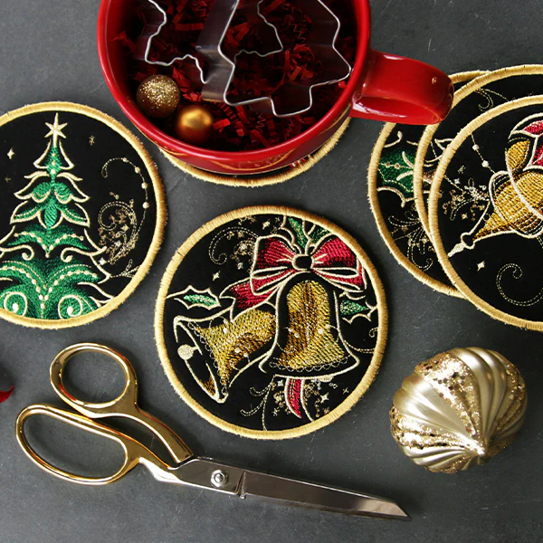 A Gilded Mirage Christmas Coasters (In-the-Hoop) Design Pack - Image 11