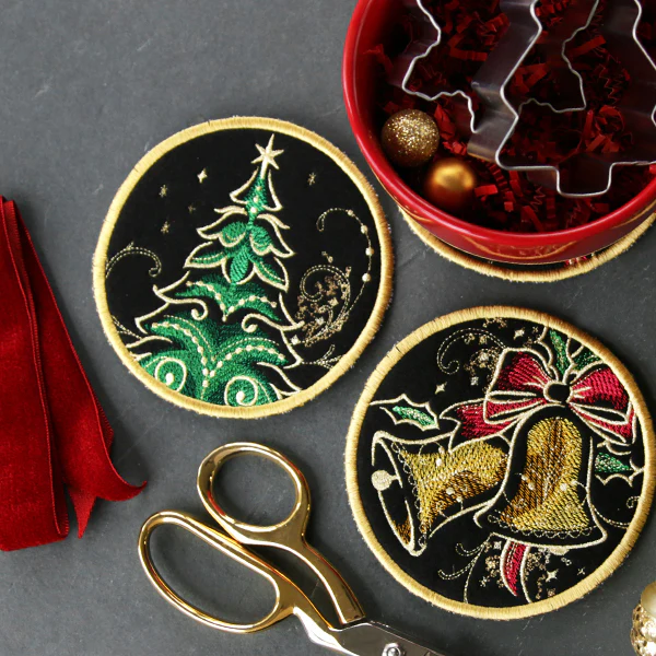 A Gilded Mirage Christmas Coasters (In-the-Hoop) Design Pack - Image 16