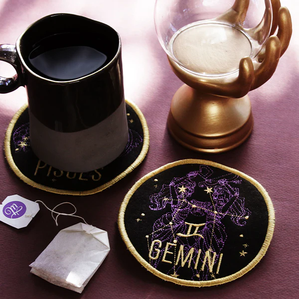 A Zodiac Constellations Coasters (In-the-Hoop) Design Pack - Image 4