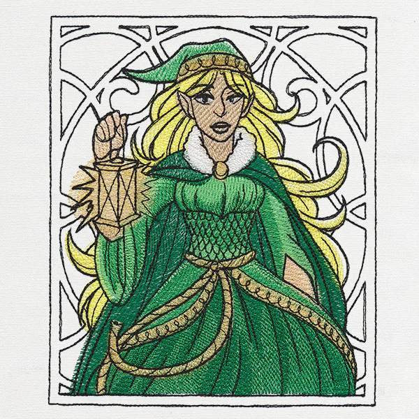 Art Nouveau Christmas - Elf - Image 3