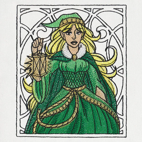 Art Nouveau Christmas - Elf - Image 4