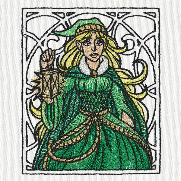 Art Nouveau Christmas - Elf - Image 5