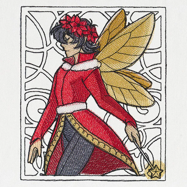 Art Nouveau Christmas - Fairy - Image 3