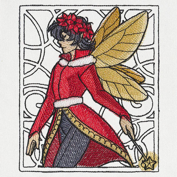 Art Nouveau Christmas - Fairy - Image 4