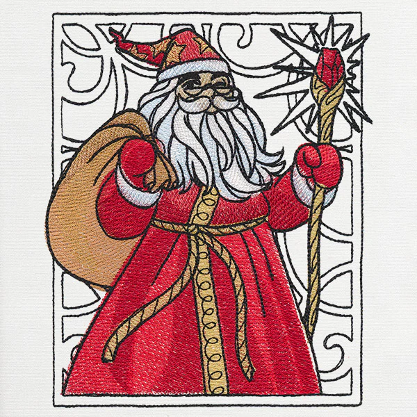 Art Nouveau Christmas - Santa - Image 2