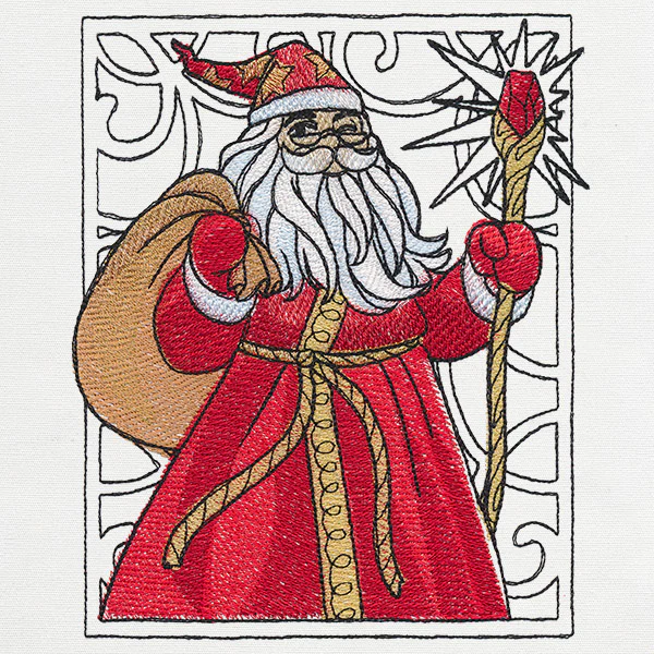 Art Nouveau Christmas - Santa - Image 3