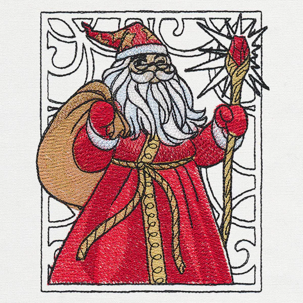 Art Nouveau Christmas - Santa - Image 4