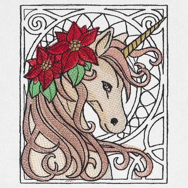 Art Nouveau Christmas - Unicorn - Image 4