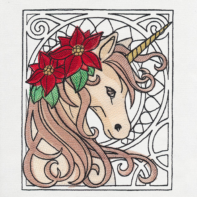 Art Nouveau Christmas - Unicorn - Image 6