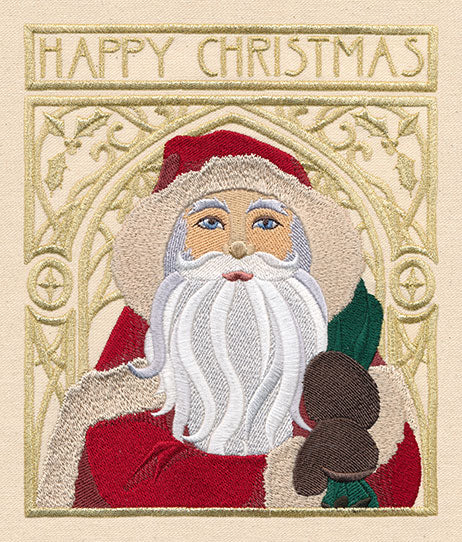 Art Nouveau Santa - Happy Christmas - Image 4