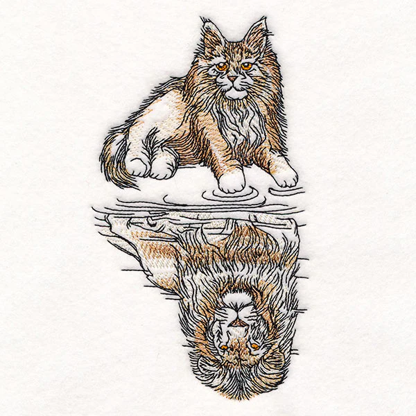 Aspirational Maine Coon to Lion Reflection - Image 2