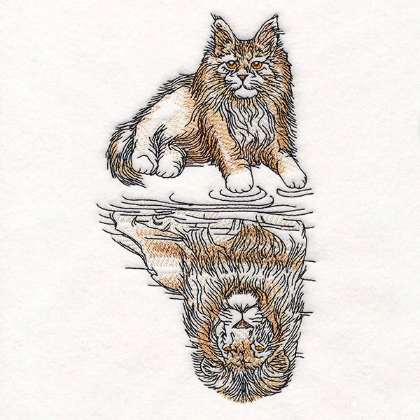 Aspirational Maine Coon to Lion Reflection - Image 3