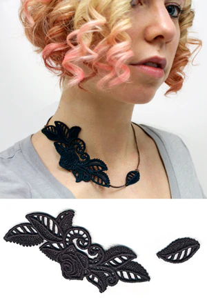 Asymmetrical Bloom Necklace (Lace) - Image 3