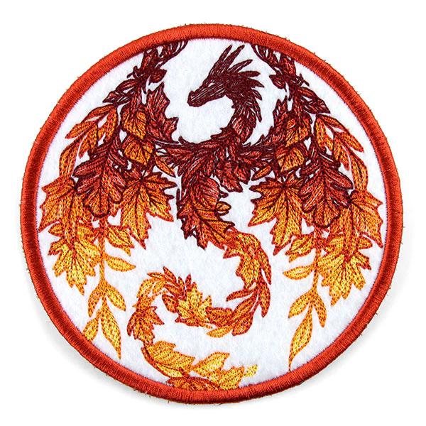 Autumn Fire Dragon Coaster (In-the-Hoop) - Image 3