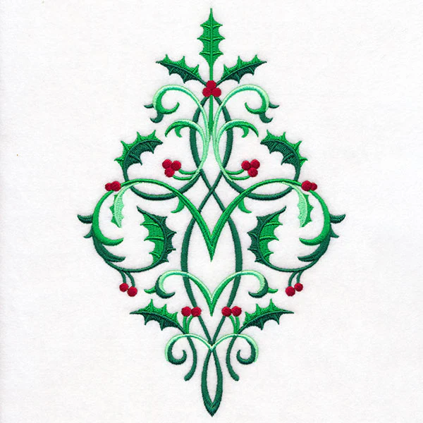 Baroque Christmas Holly Bouquet - Image 3