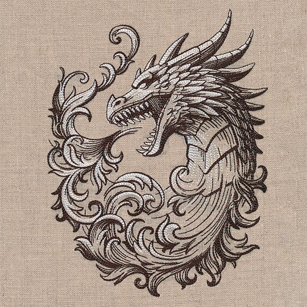 Baroque Scrollwork Dragon - Image 2