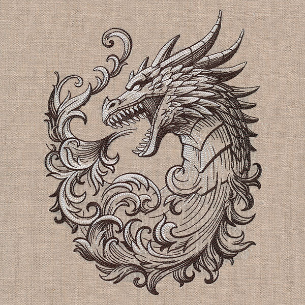 Baroque Scrollwork Dragon - Image 4