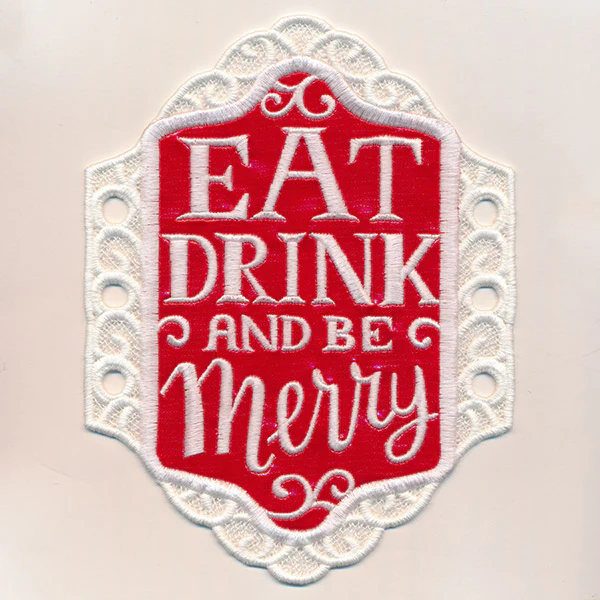 Be Merry Bottle Label (In the Hoop) - Image 2