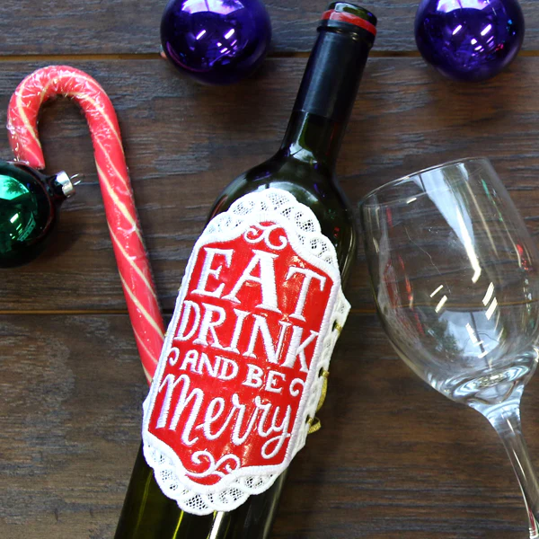 Be Merry Bottle Label (In the Hoop) - Image 3