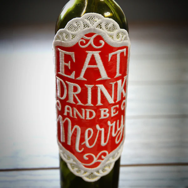 Be Merry Bottle Label (In the Hoop) - Image 7