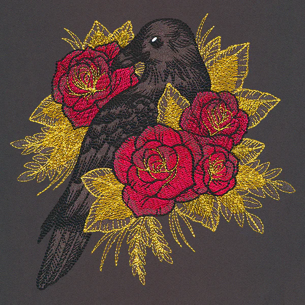 Beautiful Raven & Roses - Image 2