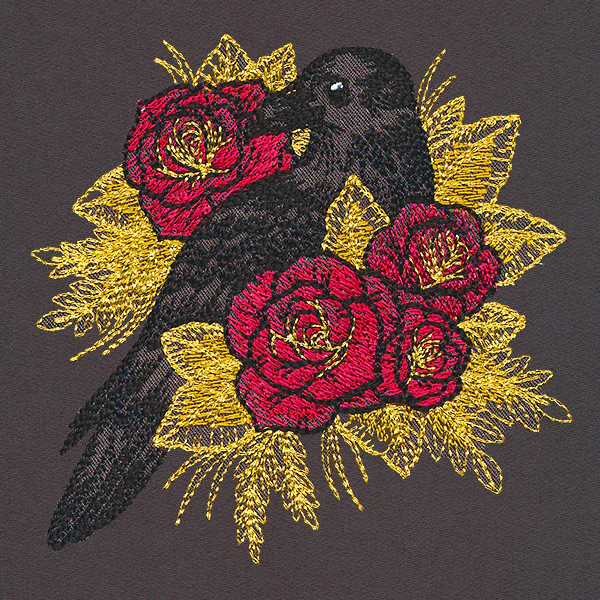 Beautiful Raven & Roses - Image 4