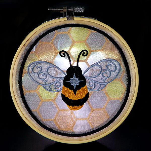 Bee & Honeycomb Shadowbox (Organza) - Image 4