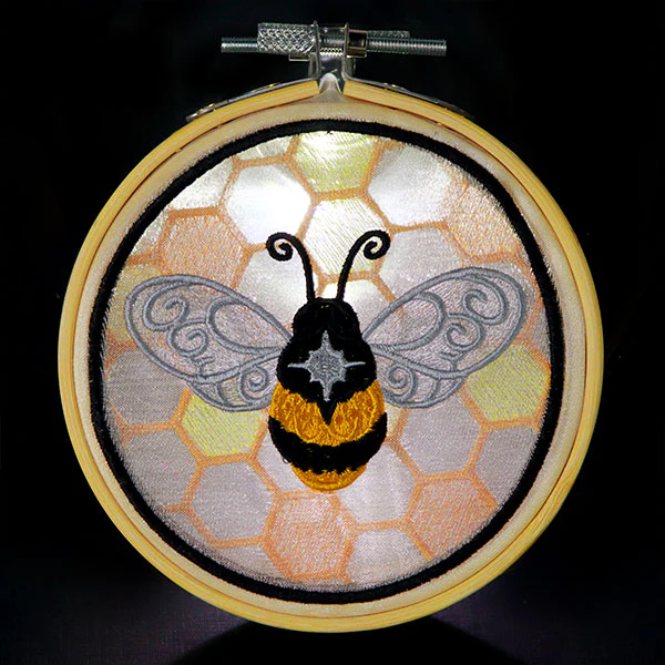 Bee & Honeycomb Shadowbox (Organza) - Image 7