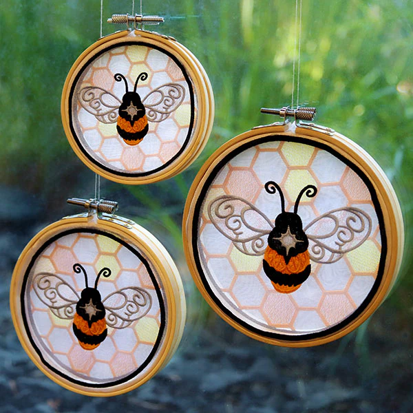 Bee & Honeycomb Shadowbox (Organza) - Image 9