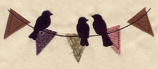 Birds and Bunting (Applique) - Image 2