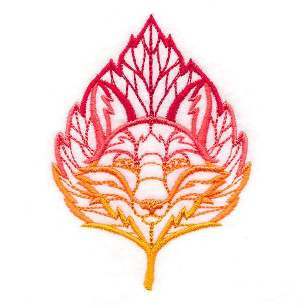 Blazing Autumn Fox with Leaf - Image 4