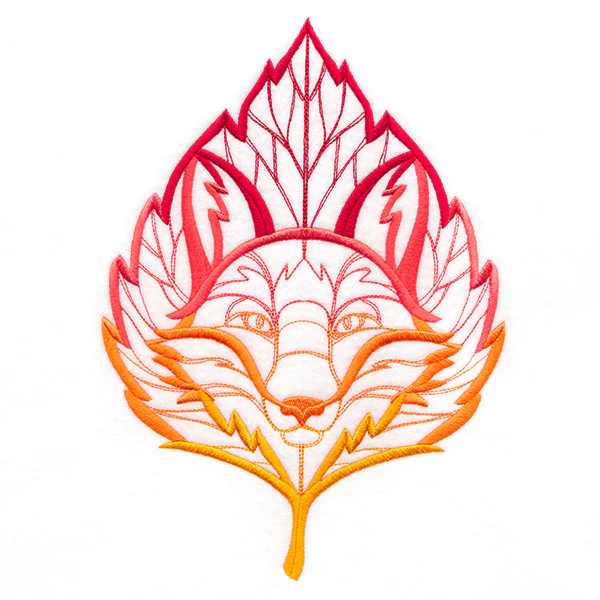 Blazing Autumn Fox with Leaf - Image 5