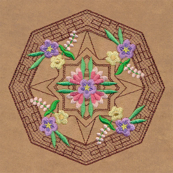 Blooming Desert Trapunto Mandala - Image 7