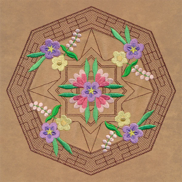 Blooming Desert Trapunto Mandala - Image 9