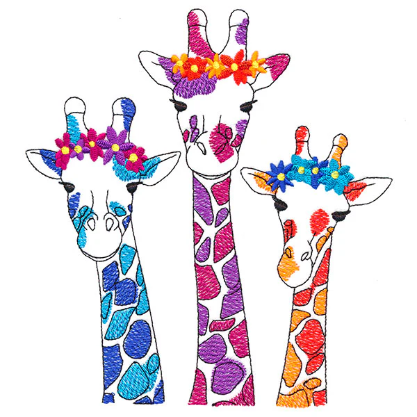 Blooming Giraffes in Color - Image 4