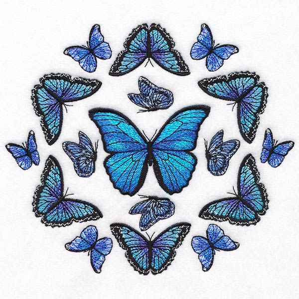 Blue Morpho Butterfly Mandala - Image 2