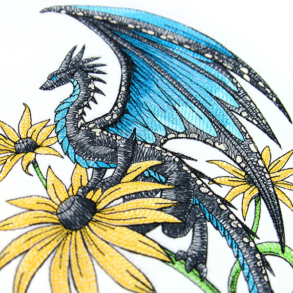 Blue Morpho Dragon and  Black-Eyed Susans - Image 2