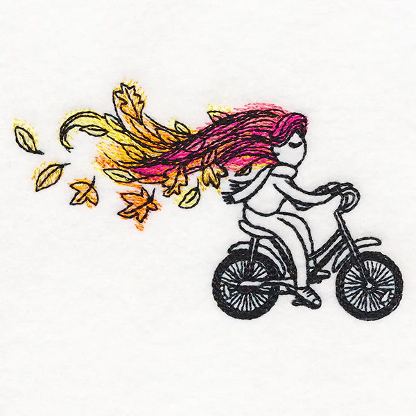 Blustery Autumn Cyclist - Image 5