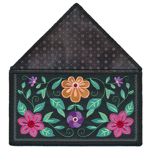 Bohemian Blooms Leather Clutch (In-the-Hoop) - Image 5