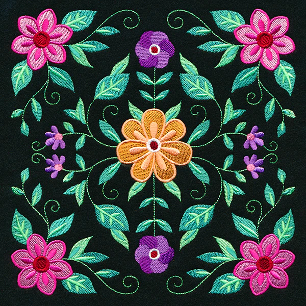 Bohemian Blooms Square