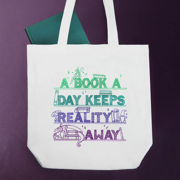 Book a Day Keeps Reality Away Bookshelf - Image 2