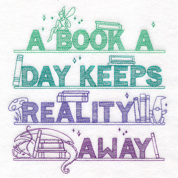 Book a Day Keeps Reality Away Bookshelf - Image 3