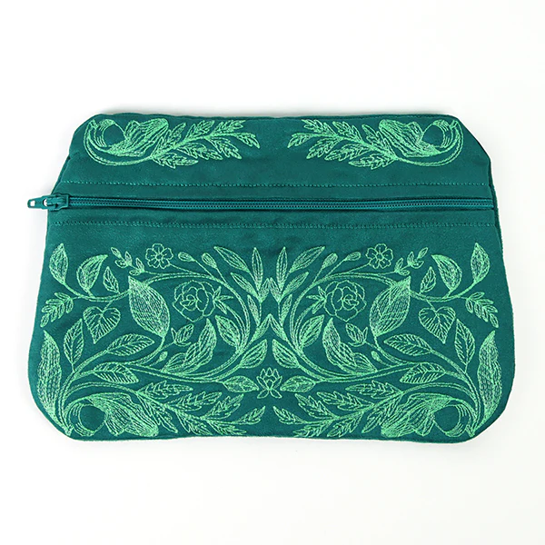 Botanical Bliss Lined Zipper Pouch (In-the-hoop) - Image 2