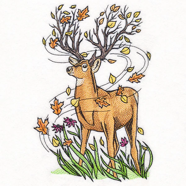 Branching Deer in Autumn Breeze - Image 3