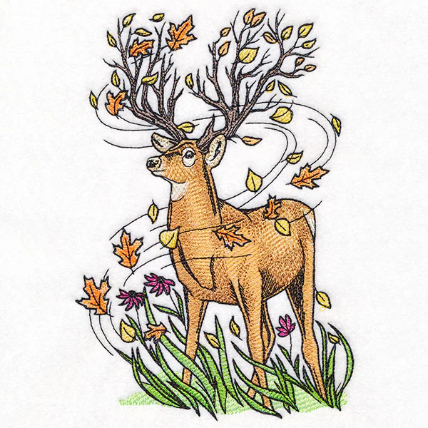 Branching Deer in Autumn Breeze - Image 5