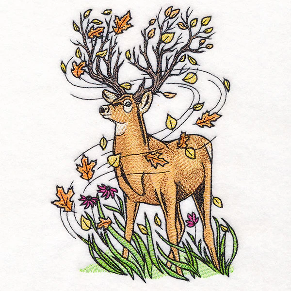 Branching Deer in Autumn Breeze - Image 7