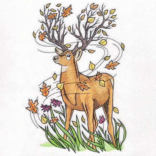 Branching Deer in Autumn Breeze - Image 9